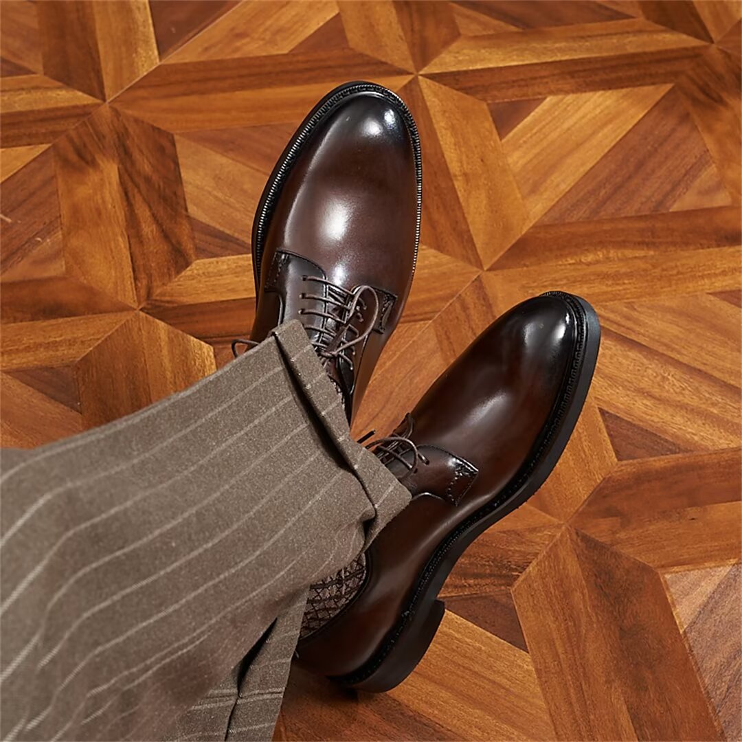 ClassicGent Cowhide Lace-Up Men's Dress Shoes