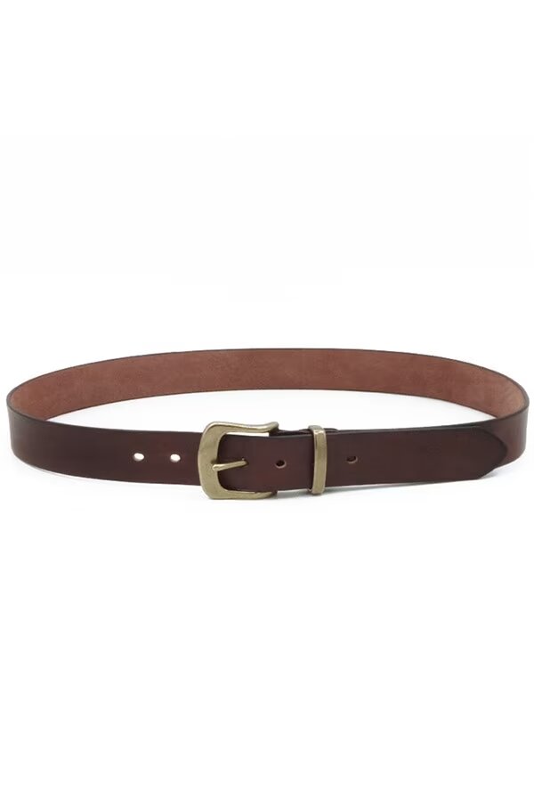 Heritage Cowskin Belt with Copper Detail