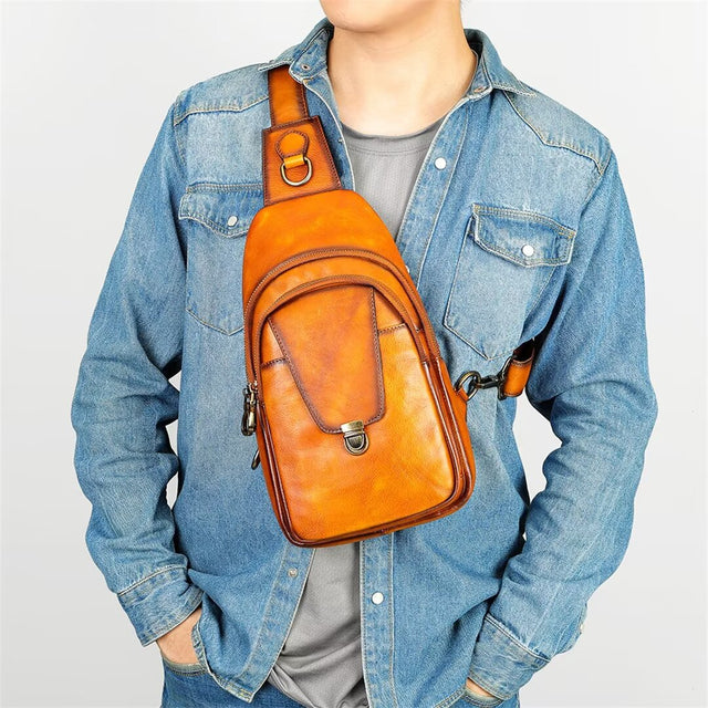 Regal Refined Men's Leather Shoulder Bag