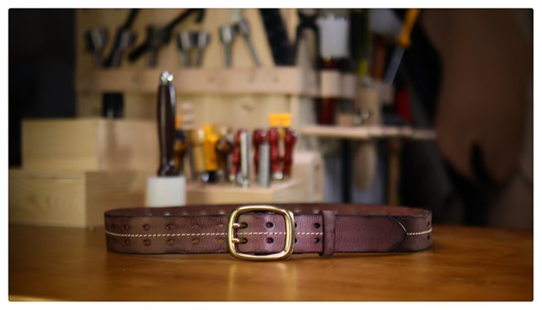 Refined Gentleman's Cowskin Belt