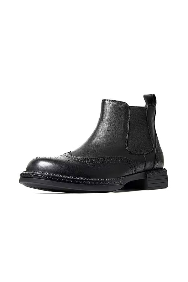 SleekElegance Leather Slip-On Boots