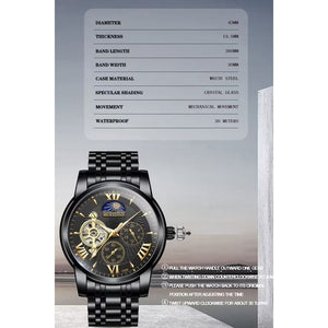 Elegant Quartz Crystal Glass Leather Strap Watch
