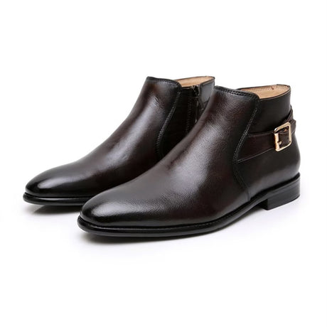 Classic Men's Round-Toe Ankle Boots