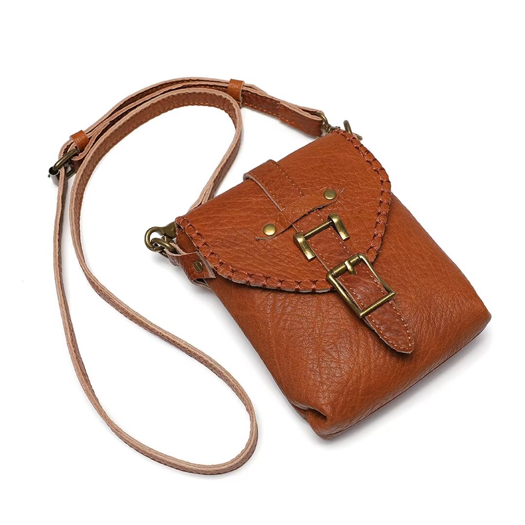 Genuine Leather Elegance Bucket Bag