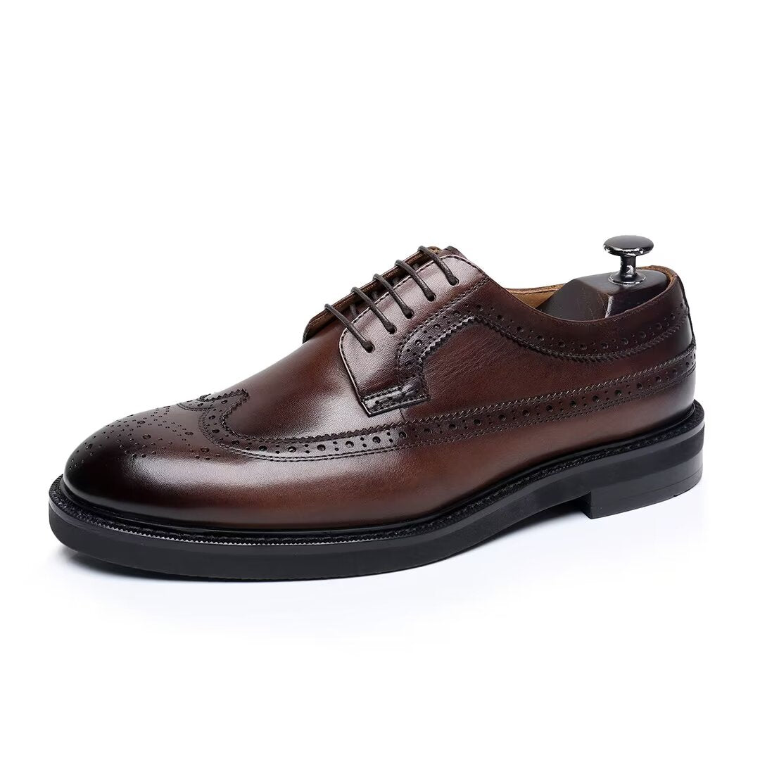 ElegantStride Cowhide Leather Men's Dress Shoes