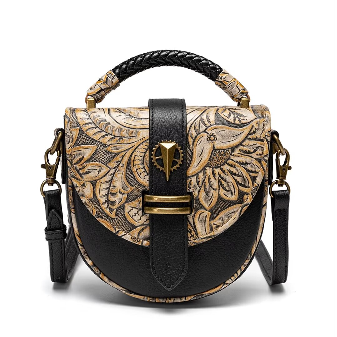 Smooth Alligator Shell Leather Bag