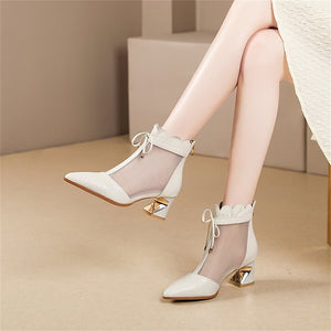 UrbanSheen Zipper Heels