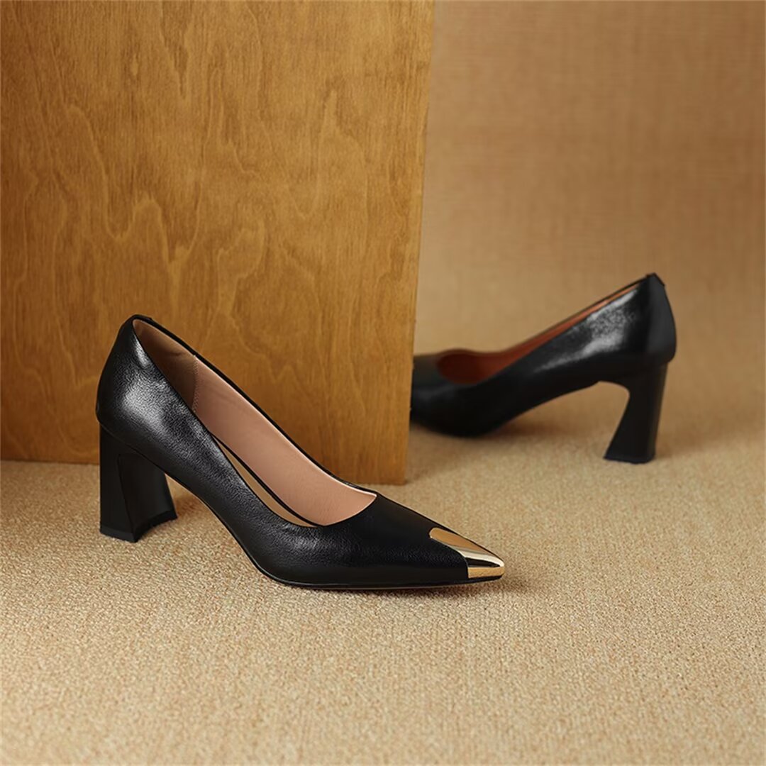 ElegancePoint High Square-Heel Women's Pumps