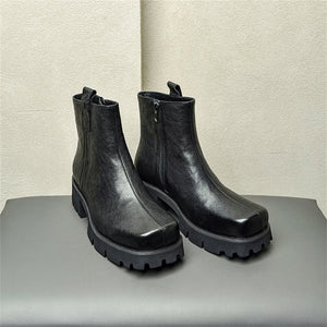 Veltique Office Zipper Boots