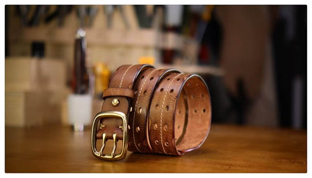 Refined Gentleman's Cowskin Belt