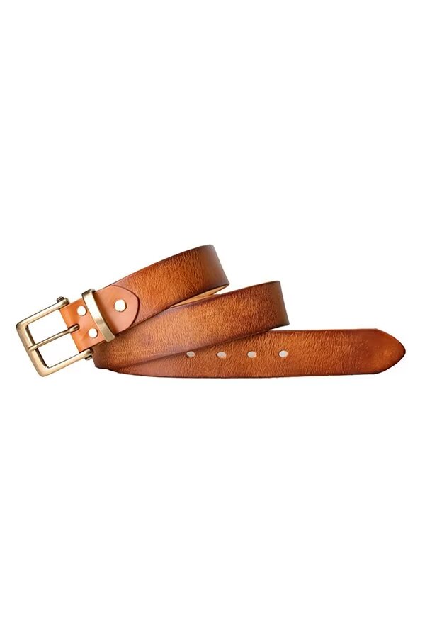 Premium Cowskin Belt with Copper Buckle