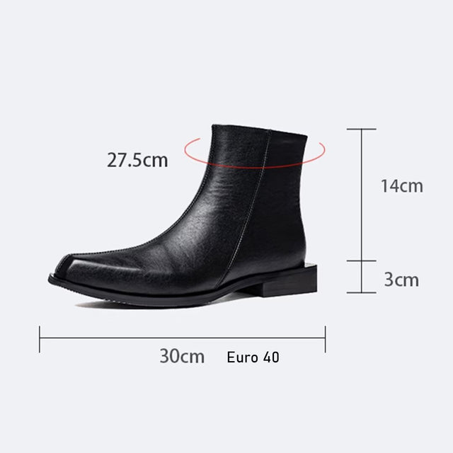 ElegantCow Buckle Round-Toe Men's Boots