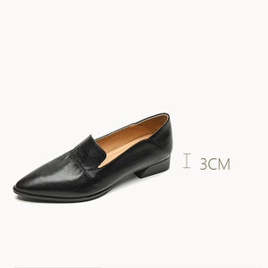 Pointed Grace Leather Flats