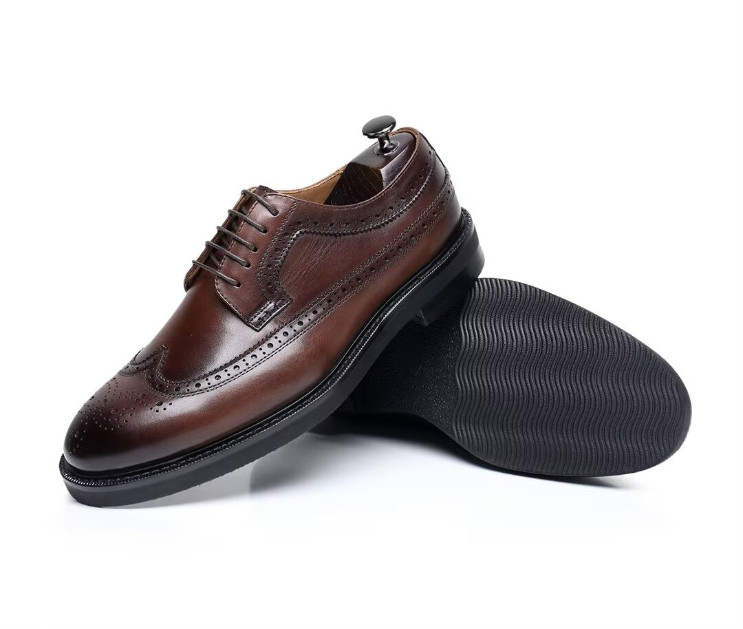 ElegantStride Cowhide Leather Men's Dress Shoes