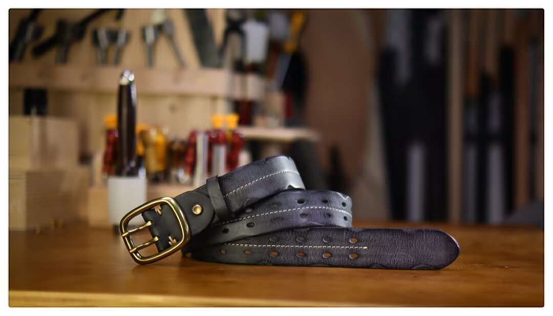 Refined Gentleman's Cowskin Belt