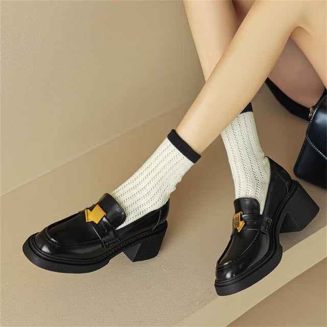 Sophisticated Cow Leather Heels