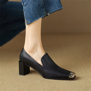 ModishElegance Square-Toe Women's Heels