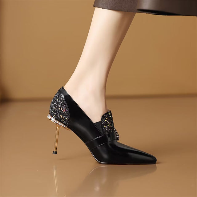 ClassicPoint Cow Leather Heels