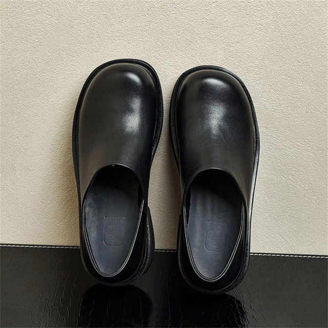 SleekCow Leather Slip-On Boots