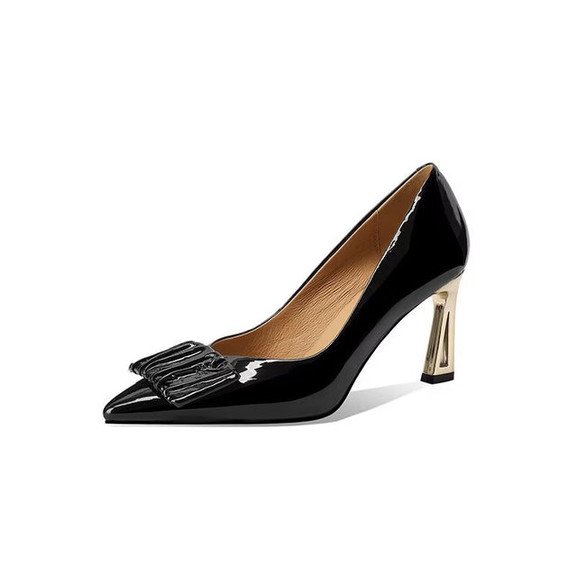 Sleek Orbitstream Sculpted Lace-up Runway Statement