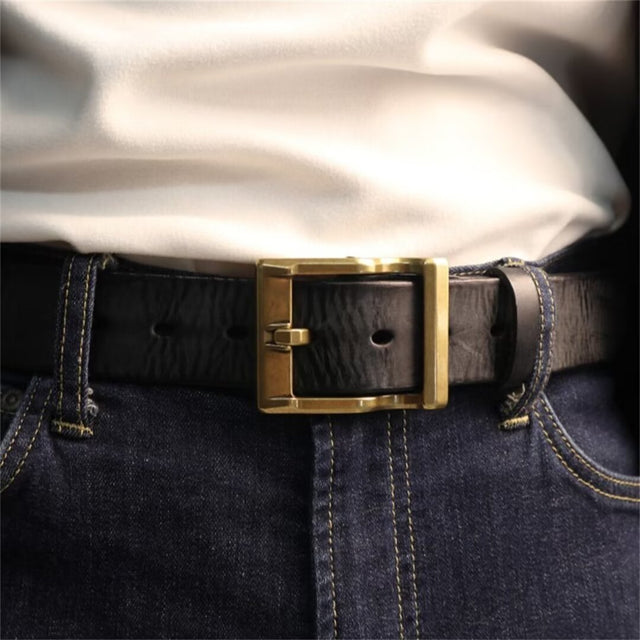 Distinguished Gentleman's Cowskin Belt