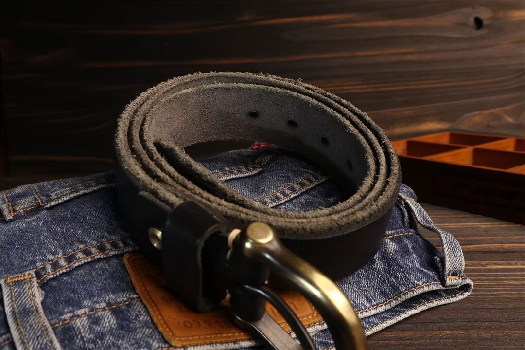 Artisan Crafted Cowskin Belt