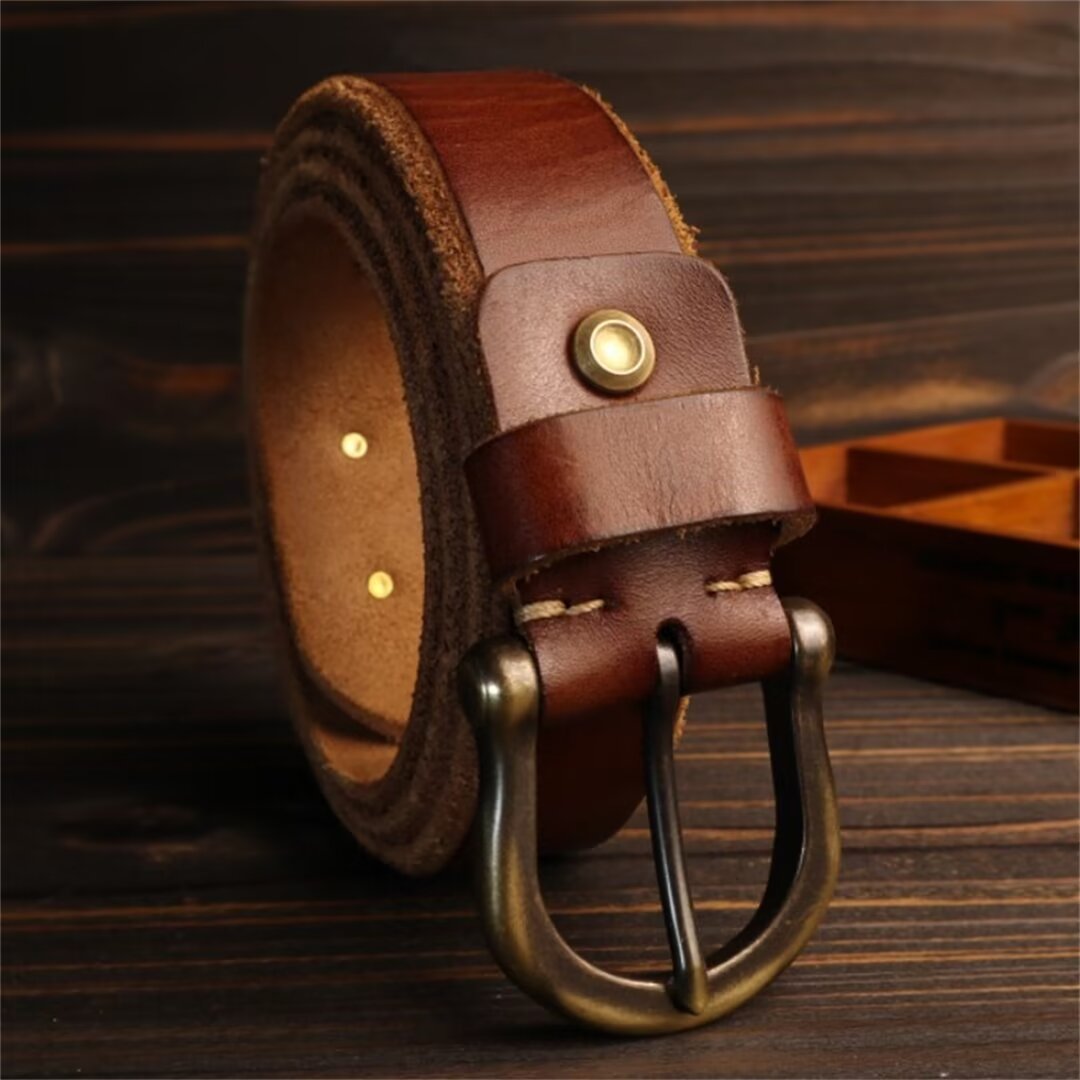 Artisan Crafted Cowskin Belt