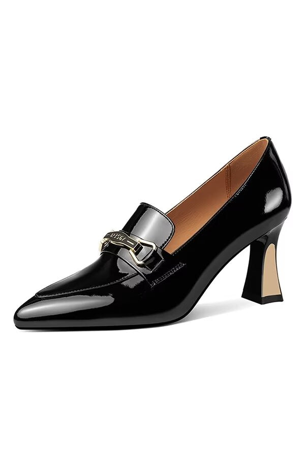 Classic Chic Cow Leather Pumps