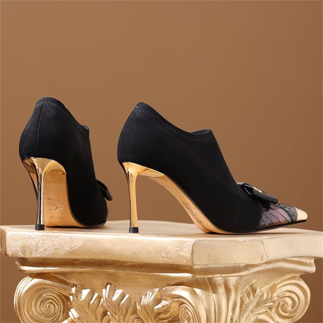 Iconic Pointed Toe Leather Heels