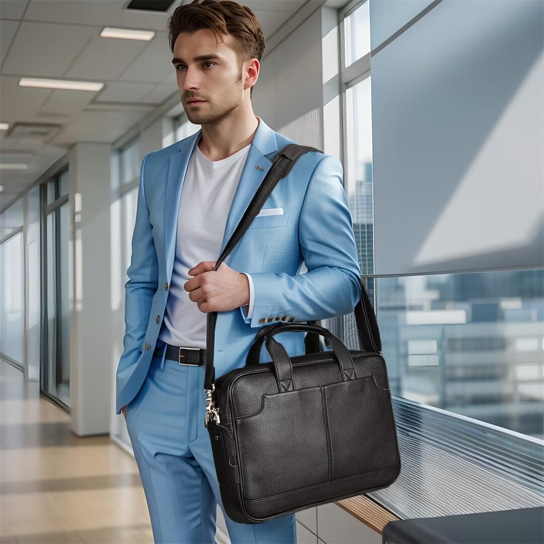 Distinguished Gentleman's Leather Bag