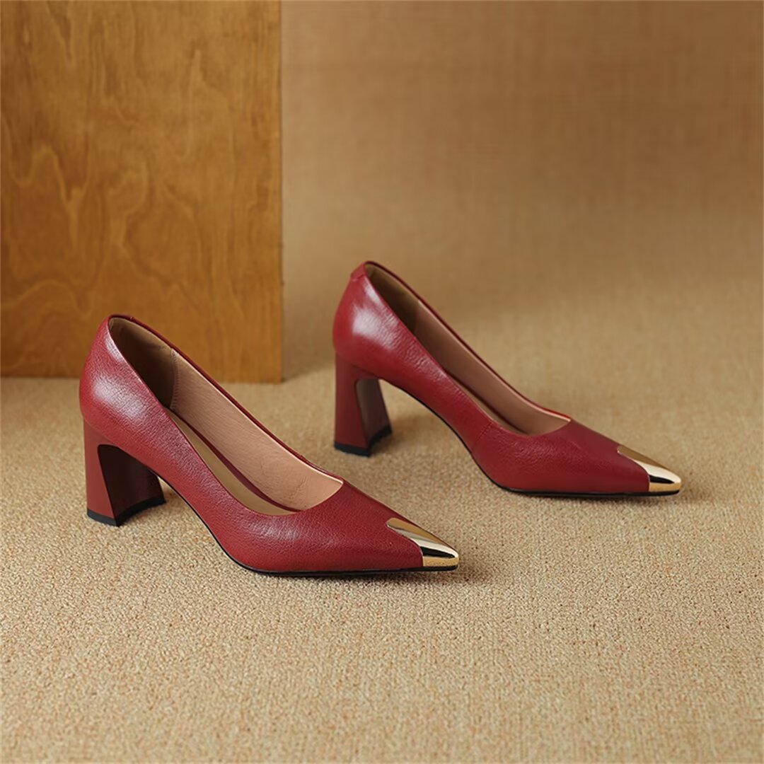 ElegancePoint High Square-Heel Women's Pumps