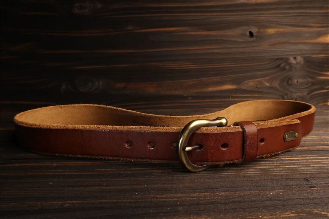 Artisan Crafted Cowskin Belt