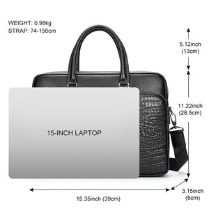 Veltique Business Croc Briefcase