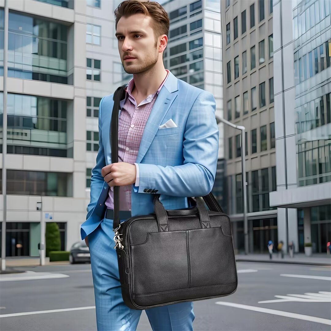 Distinguished Gentleman's Leather Bag