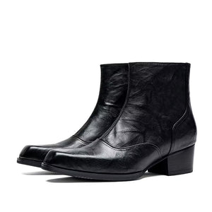 Sleek Edge Pointed Toe Ankle Boots