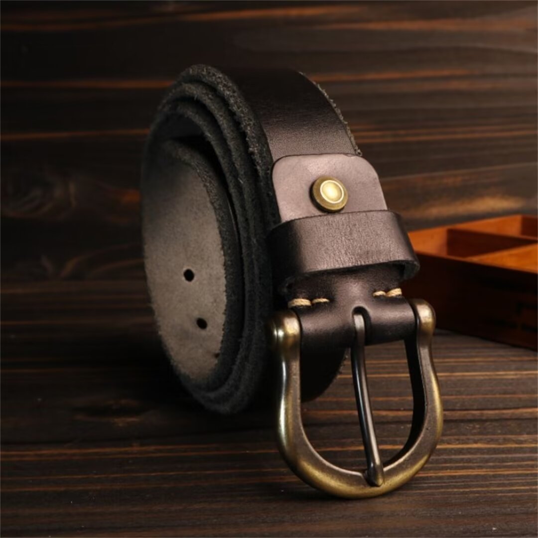 Artisan Crafted Cowskin Belt