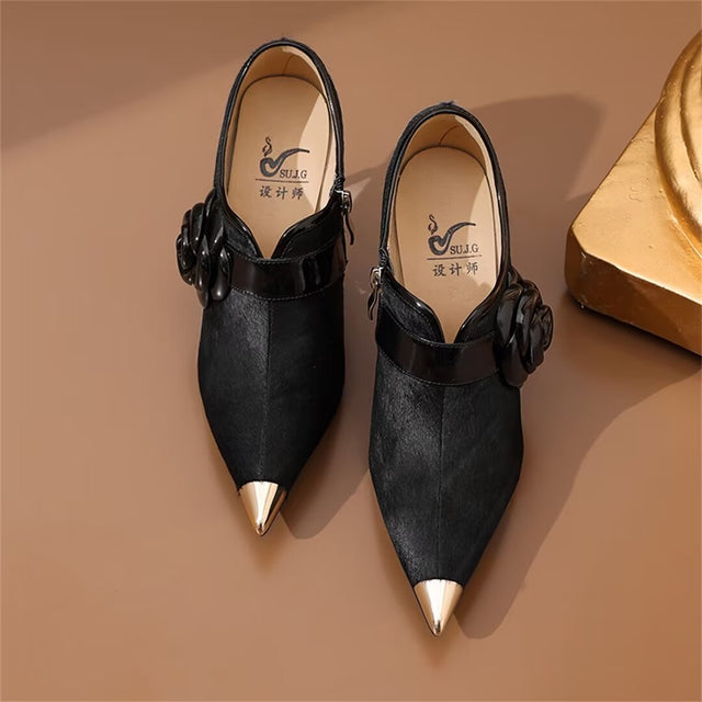 SleekSilhouette Cow Leather Pumps