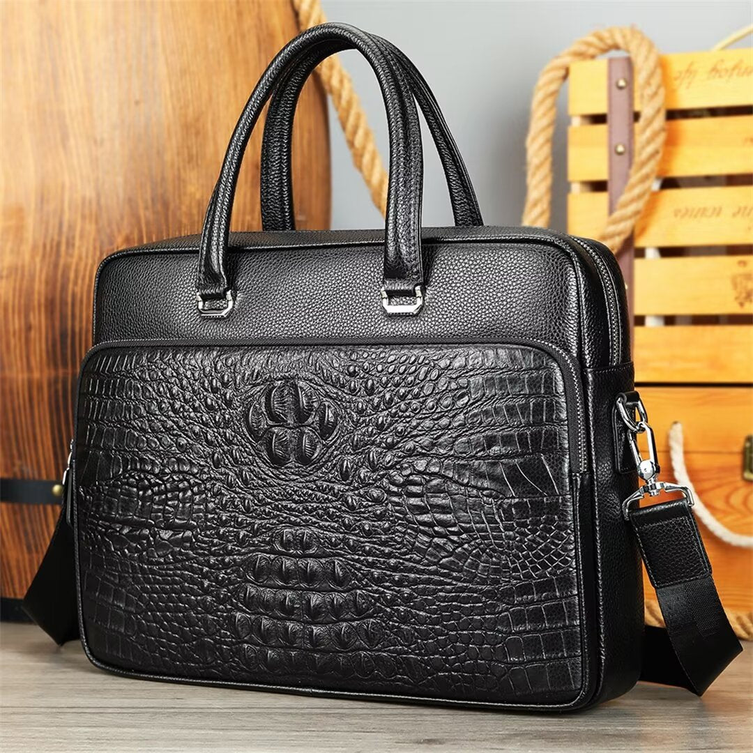 Pinnacle Prestige Men's Alligator Tote