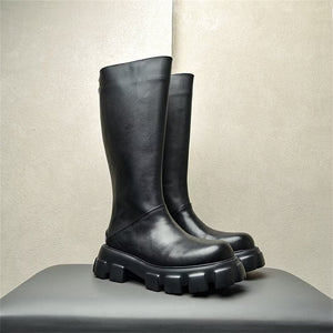 ElegantStride Ankle Leather Men's Boots