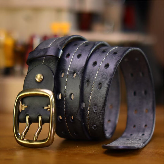 Refined Gentleman's Cowskin Belt