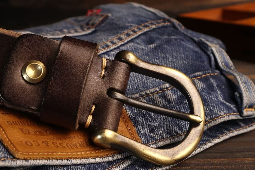 Artisan Crafted Cowskin Belt