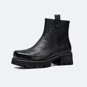 Veltique Office Zipper Boots