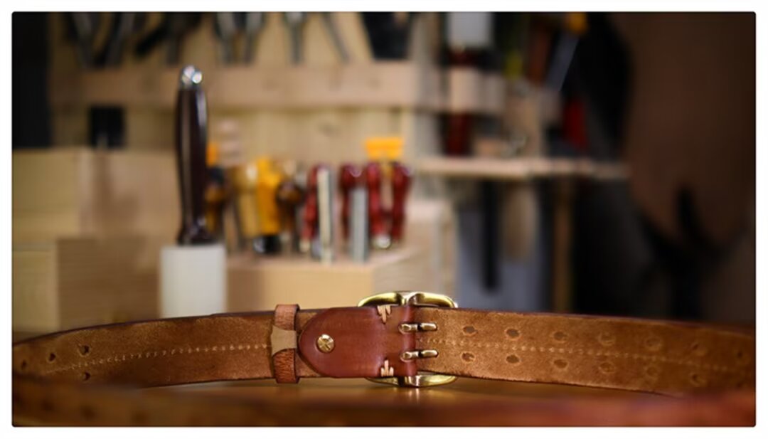 Refined Gentleman's Cowskin Belt