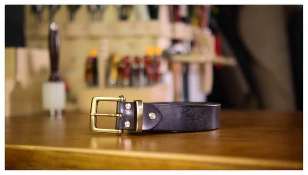 Premium Cowskin Belt with Copper Buckle