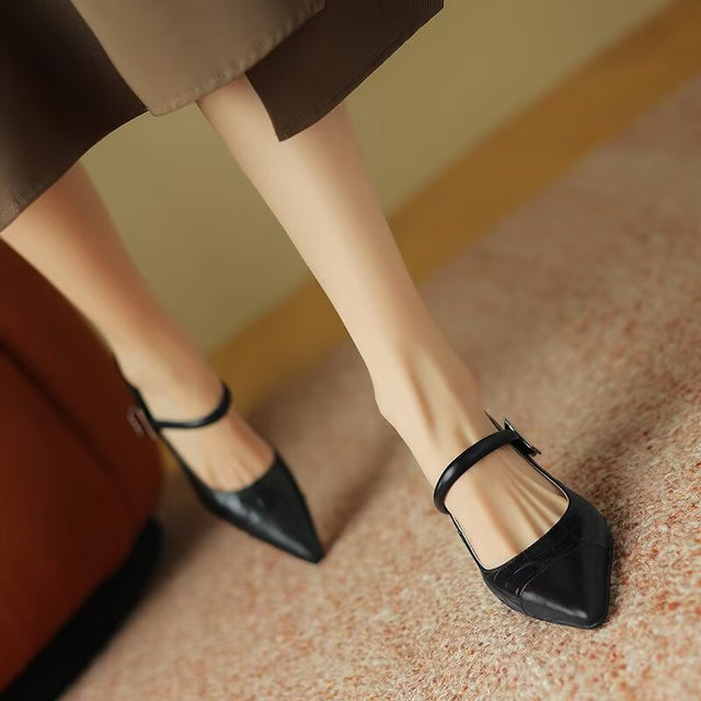 Refined Buckle Accent Pumps