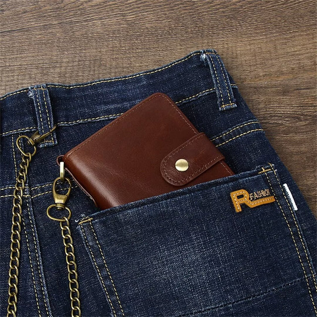 Compact Elegance Leather Wallet