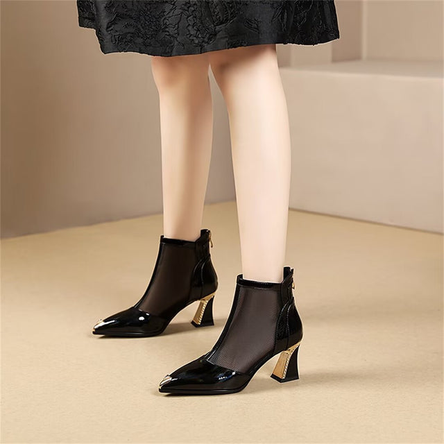 SvelteZip Cow Leather Pumps