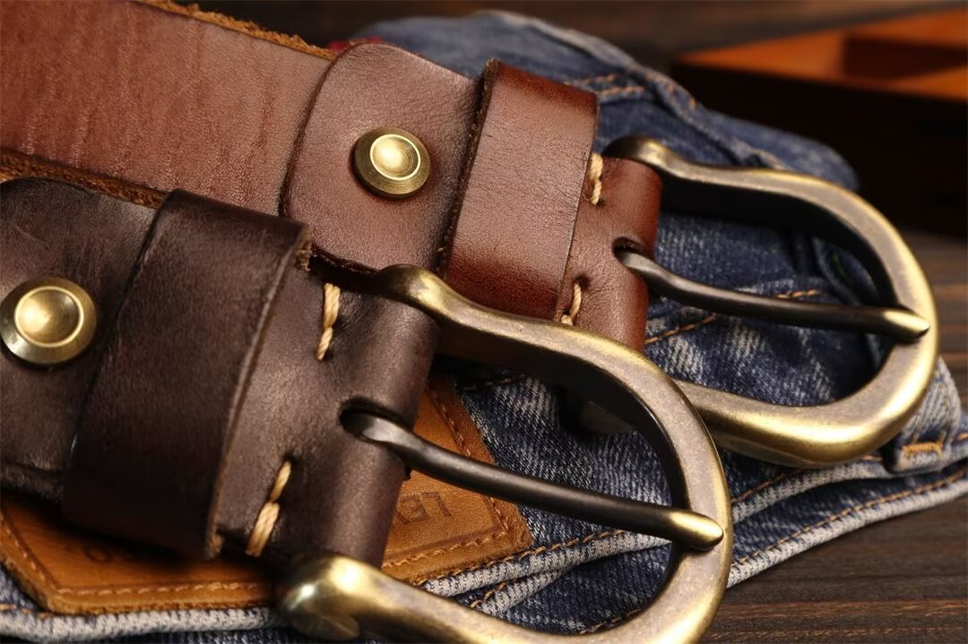 Artisan Crafted Cowskin Belt