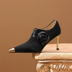 SleekSilhouette Cow Leather Pumps