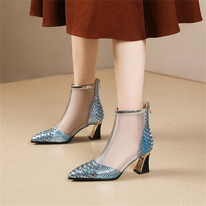 ChicPoint Cow Leather Heels